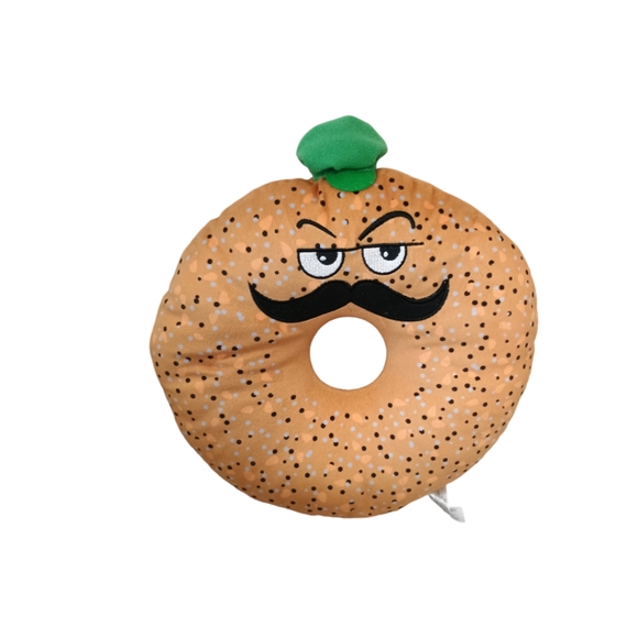 Five below fancy french bread Bagel with mustache plush - Picture 1 of 13